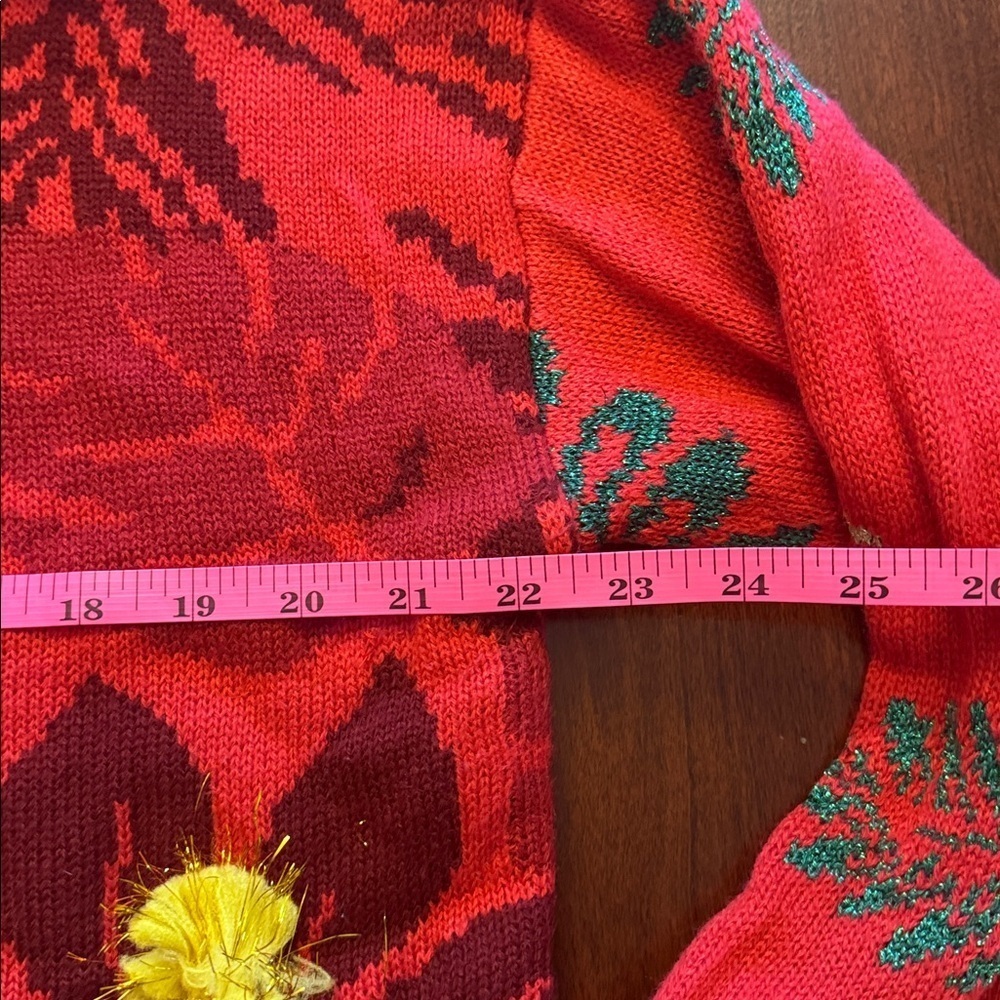 32 Degrees Ugly Sweater Holiday Tropical Flamingo Themed Textured Sweater - Picture 7 of 11